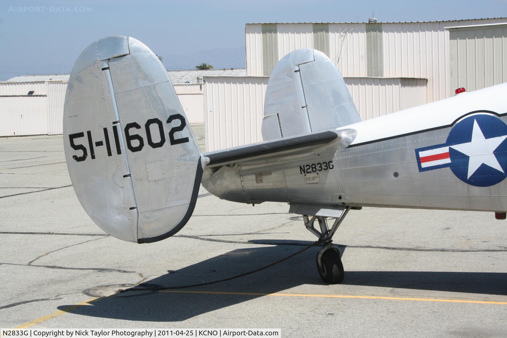 N2833G, 1951 Beech C-45H Expeditor C/N AF-159, Parked at Chino