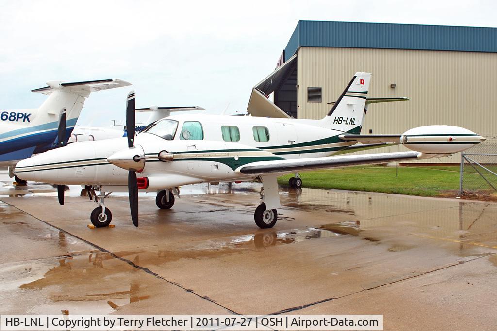 HB-LNL, 1980 Piper PA-31T Cheyenne II C/N 31T-8020083, A long way from home - At 2011 Oshkosh