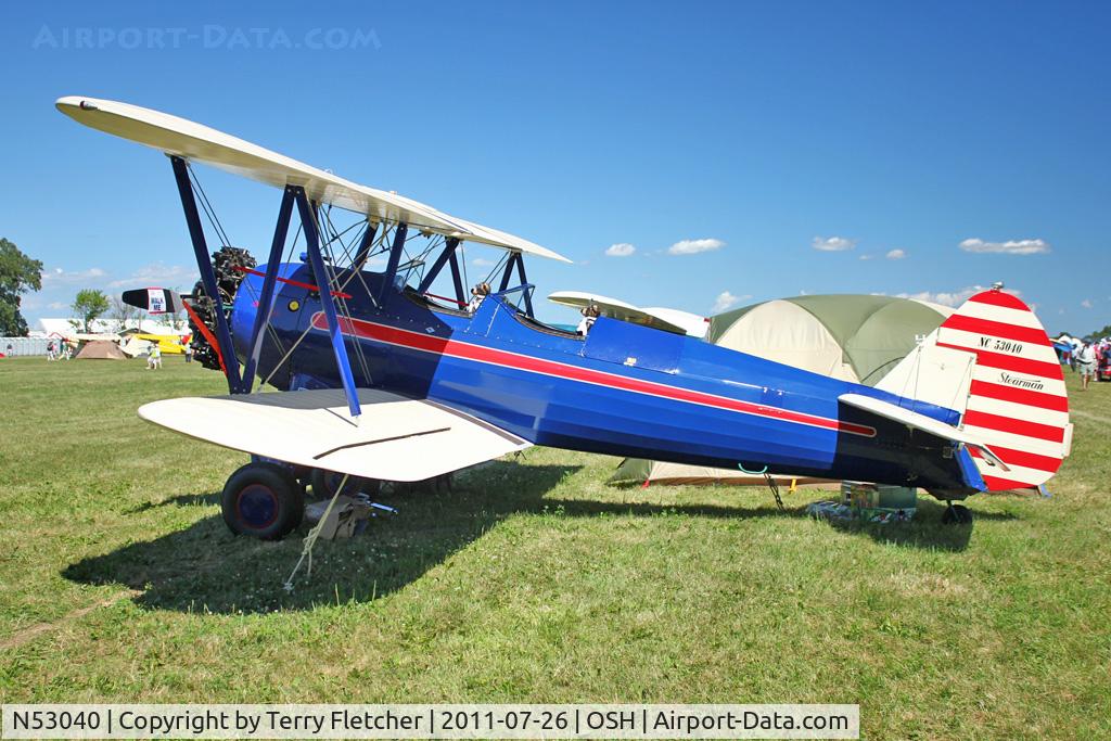 N53040, 1941 Boeing A75N1(PT17) C/N 75-799, At 2011 Oshkosh