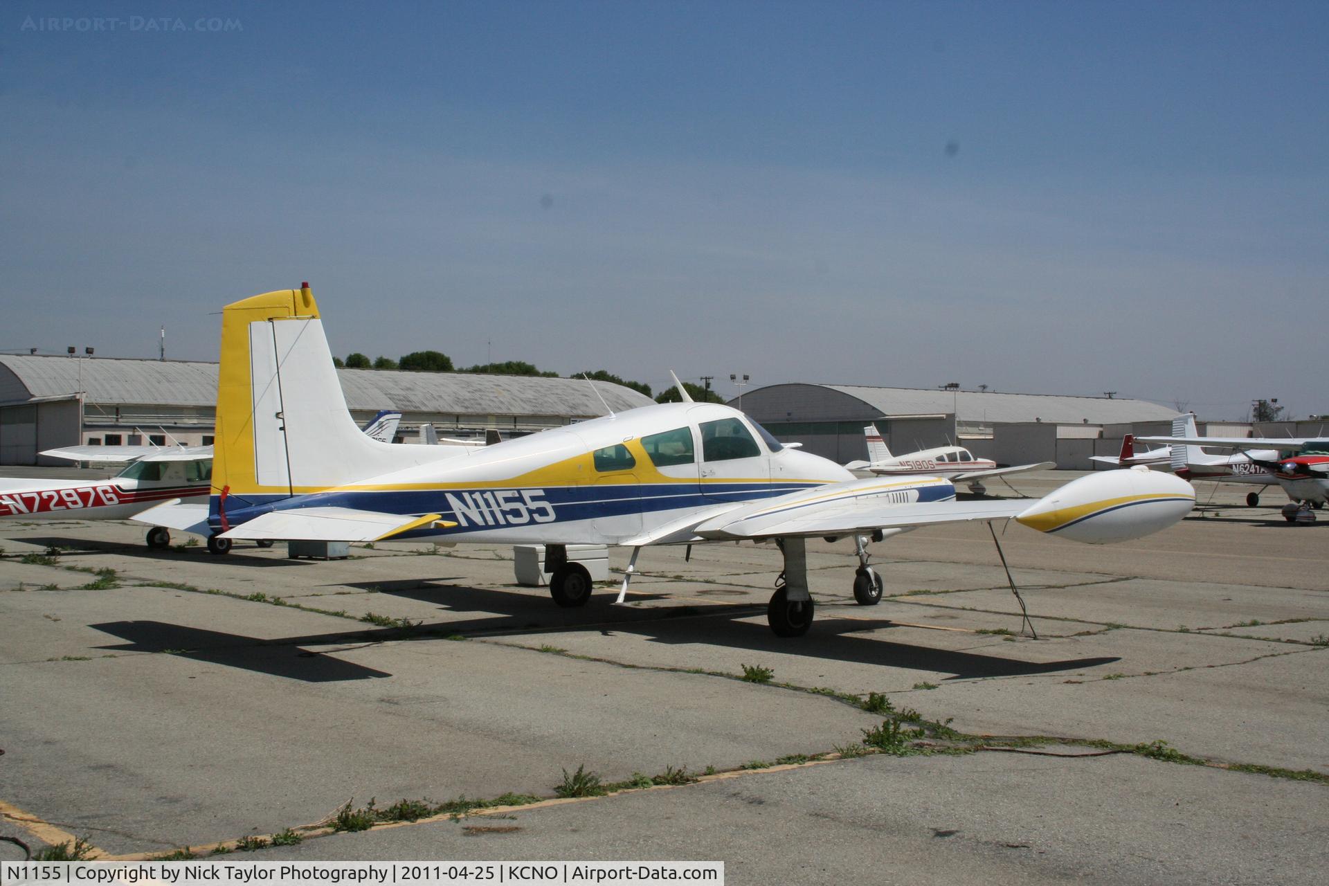 N1155, 1957 Cessna 310B C/N 35598, Parked at Chino