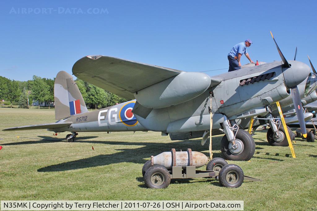 N35MK, 1946 De Havilland DH-98 Mosquito TT.35 C/N RS-712, at 2011 Oshkosh - Museum