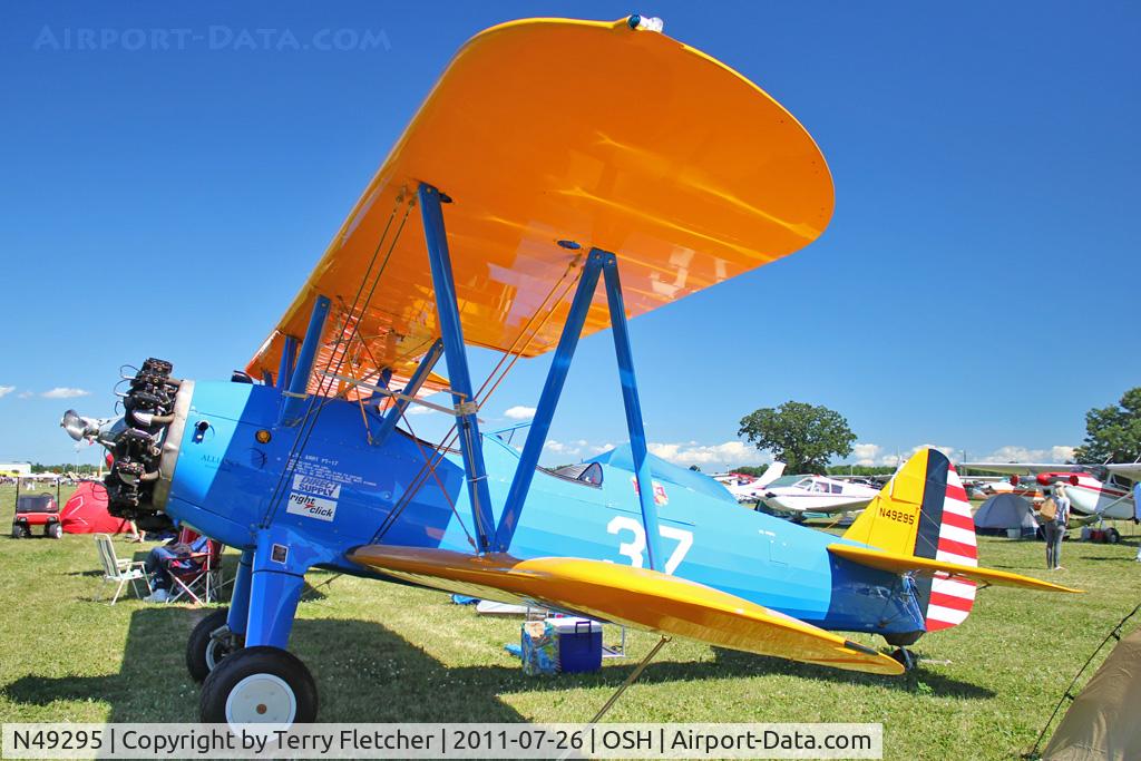 N49295, 1940 Boeing A75N1(PT17) C/N 75-531, at 2011 Oshkosh