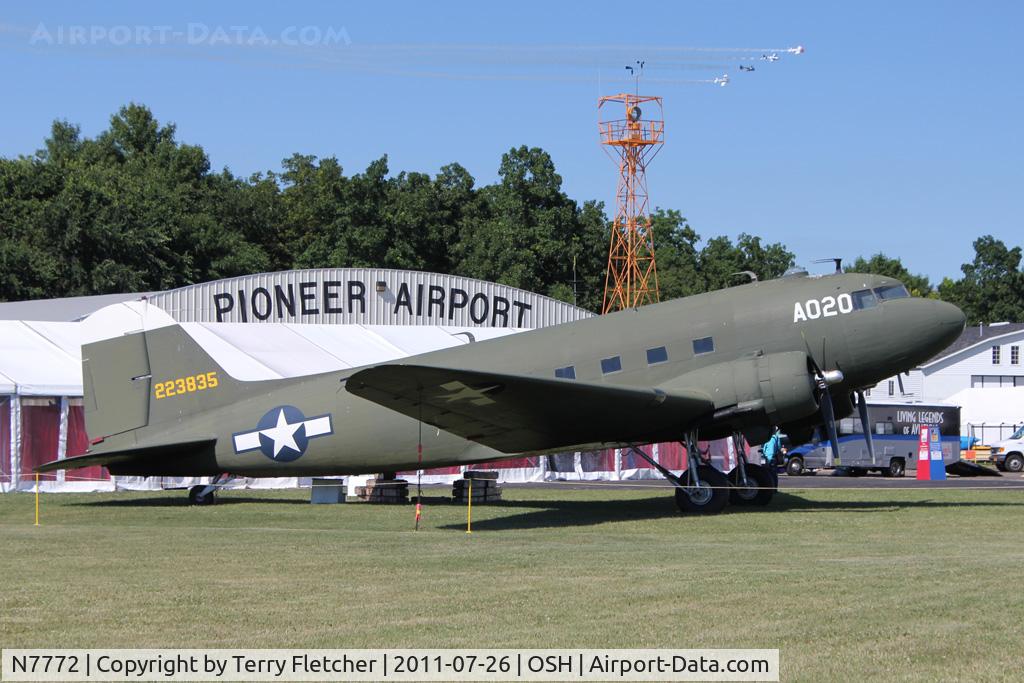 N7772, 1943 Douglas C-49K (DC-3-455) C/N 6338, at 2011 Oshkosh - Museum