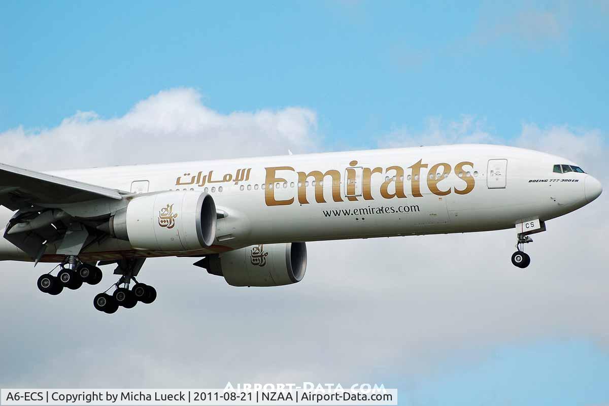 A6-ECS, 2009 Boeing 777-31H/ER C/N 38980, At Auckland
