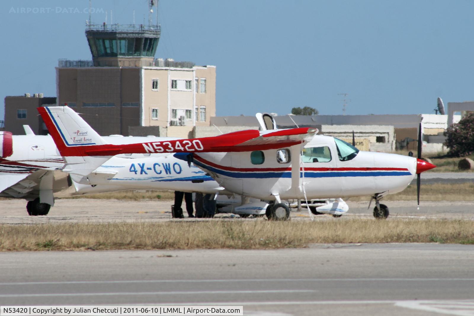 N53420, 1974 Cessna 337G Super Skymaster C/N 33701613, Parked at Park 3