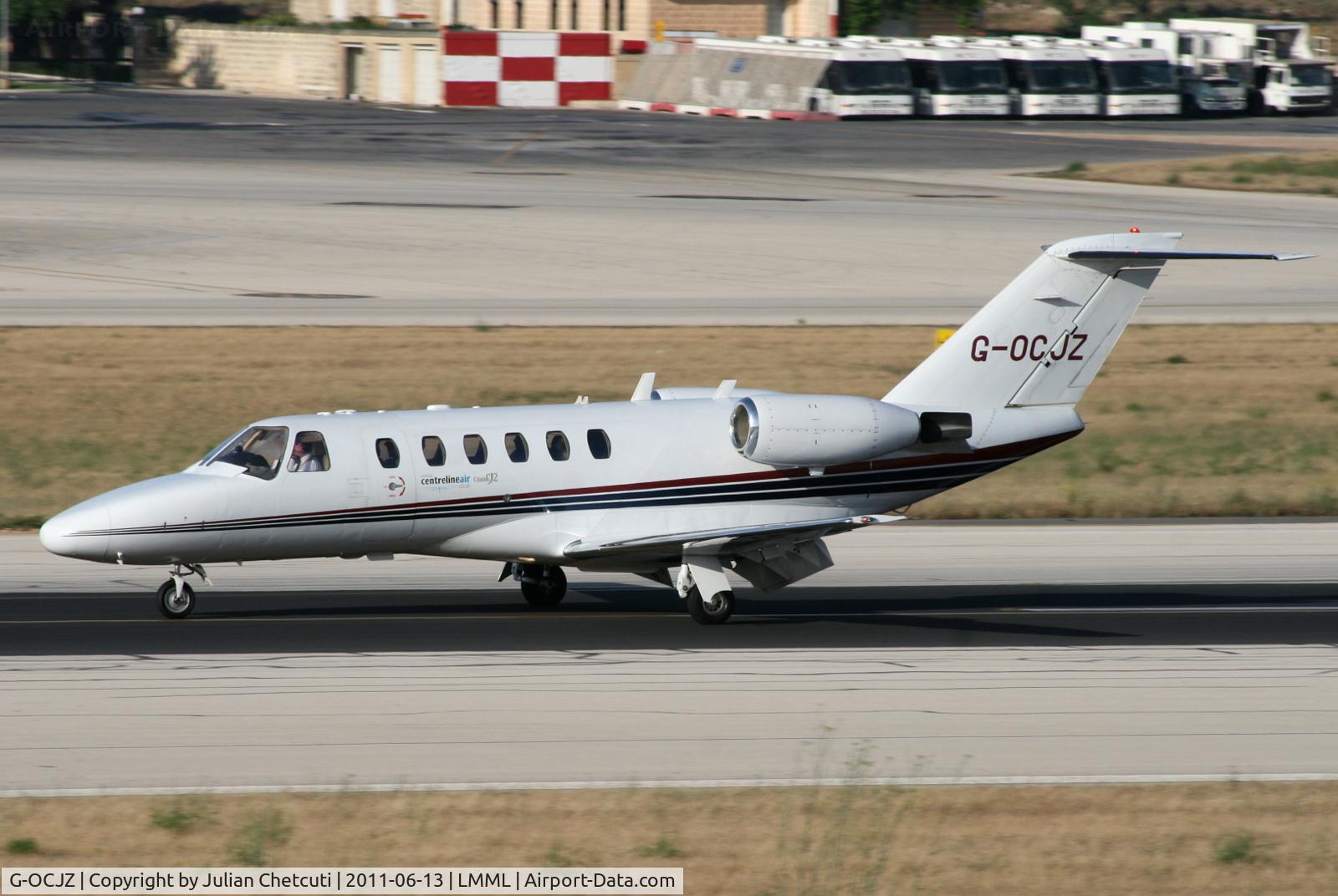 G-OCJZ, 1994 Cessna 525A CitationJet CJ2 C/N 525A-0051, Landing Runway 31