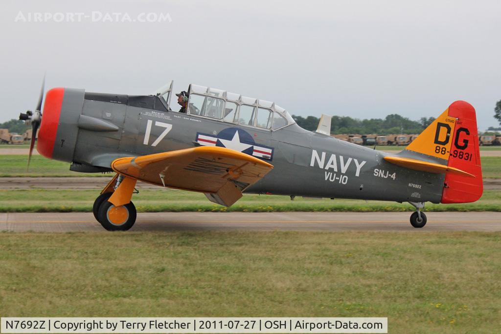 N7692Z, 1942 North American SNJ-4 Texan C/N 88-9831, At 2011 Oshkosh