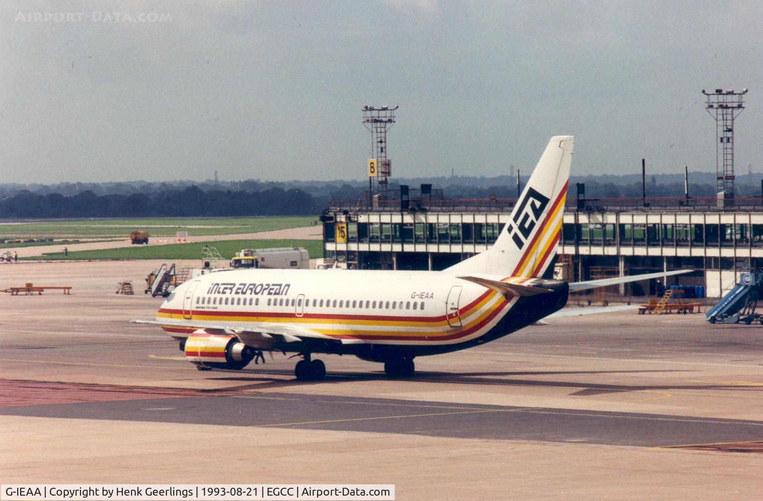 G-IEAA, 1989 Boeing 737-33A C/N 24098, Inter European .In the background Balkan , LZ-BTQ , TU-154M