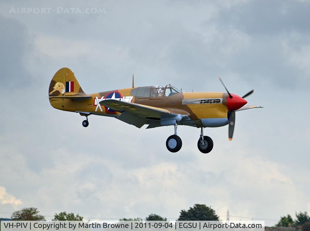 VH-PIV, 1942 Curtiss P-40F Warhawk C/N 19503, DULL AND RAINY DAY AT DUXFORD