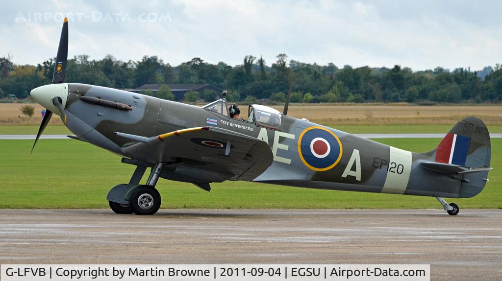 G-LFVB, 1942 Supermarine 349 Spitfire LF.Vb C/N CBAF.2403, DULL AND RAINY AT DUXFORD