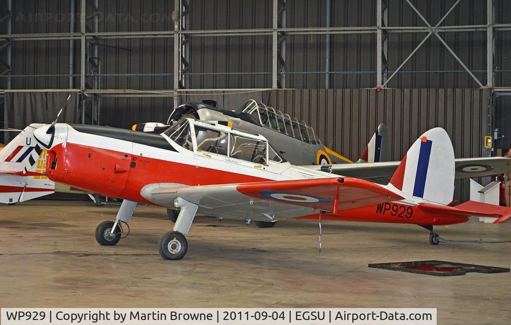 WP929, 1952 De Havilland DHC-1 Chipmunk T.10 C/N C1/0807, IN THE HANGAR AT DUXFORD