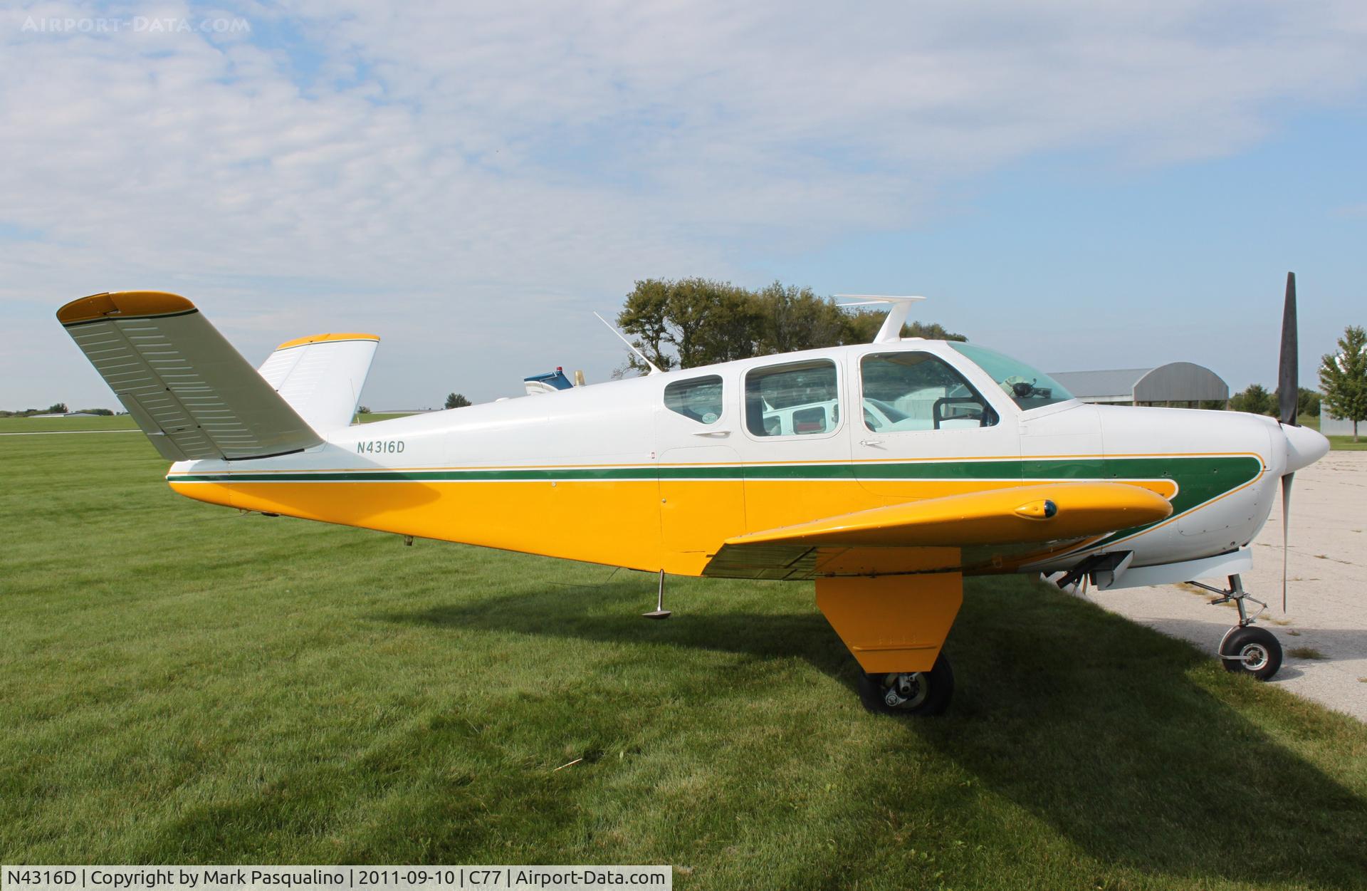 N4316D, 1956 Beech G35 Bonanza C/N D-4712, Beech G35