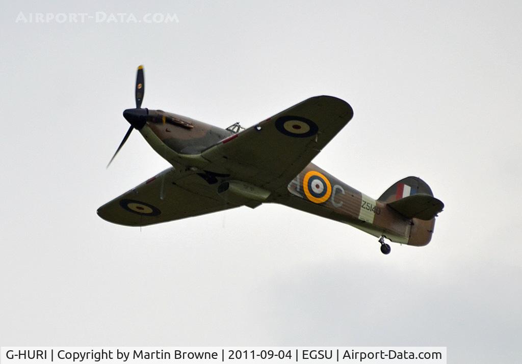 G-HURI, 1942 Hawker (CCF) Hurricane Mk12A C/N 72036, THE LONG END ON A DULL AND RAINY DAY