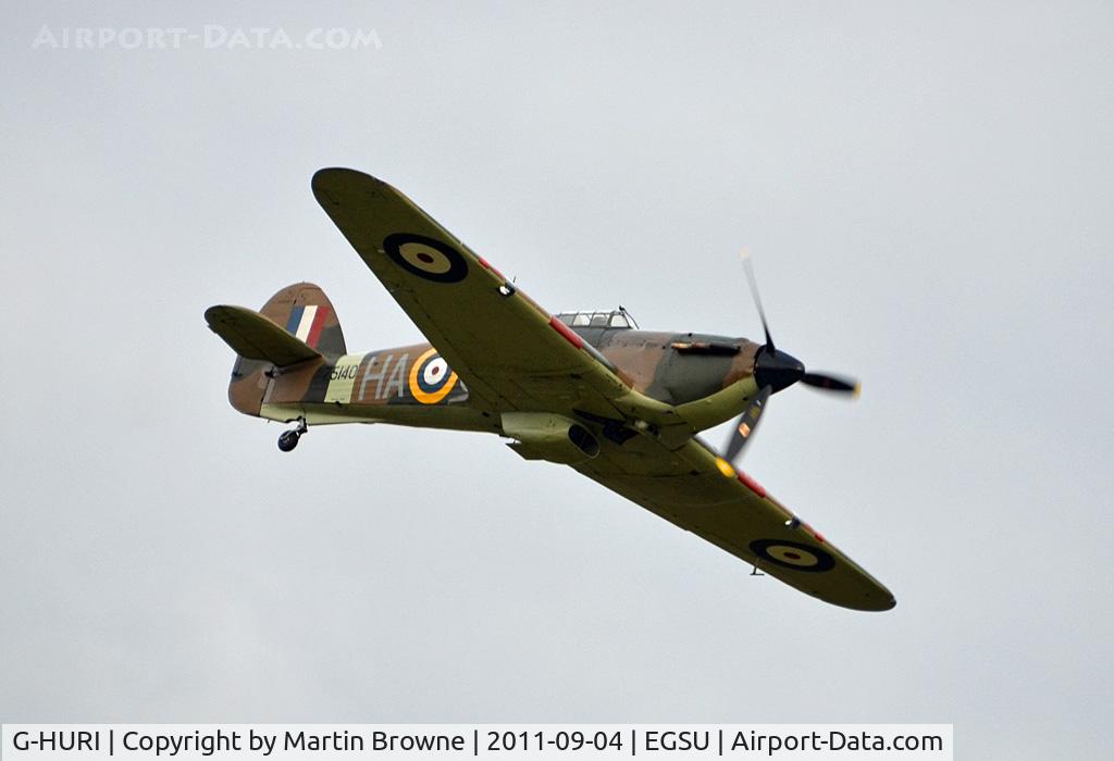 G-HURI, 1942 Hawker (CCF) Hurricane Mk12A C/N 72036, THE LONG END ON A DULL AND RAINY DAY