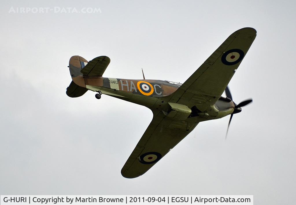 G-HURI, 1942 Hawker (CCF) Hurricane Mk12A C/N 72036, THE LONG END ON A DULL AND RAINY DAY
