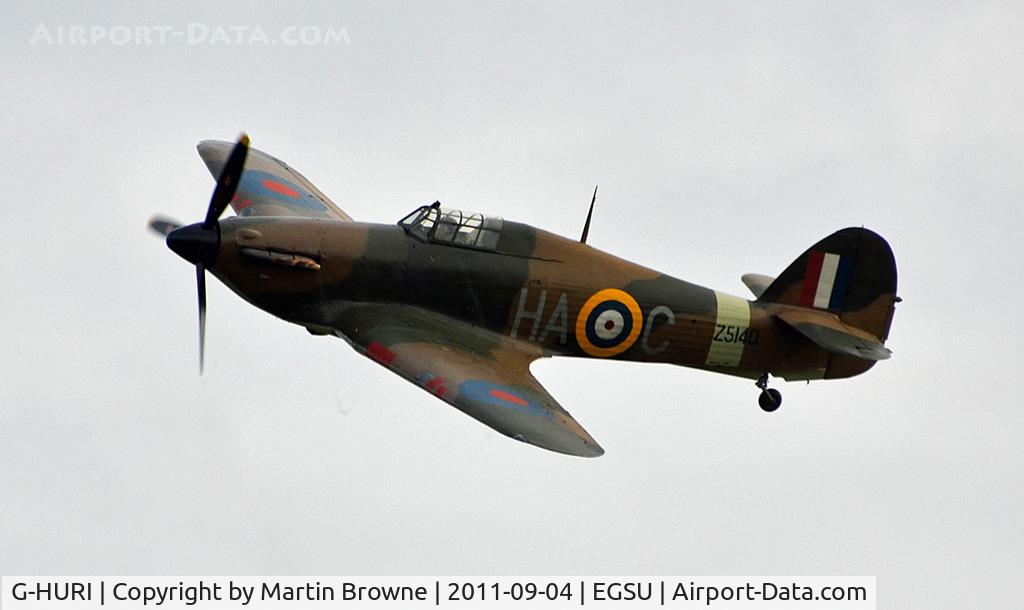 G-HURI, 1942 Hawker (CCF) Hurricane Mk12A C/N 72036, THE LONG END ON A DULL AND RAINY DAY