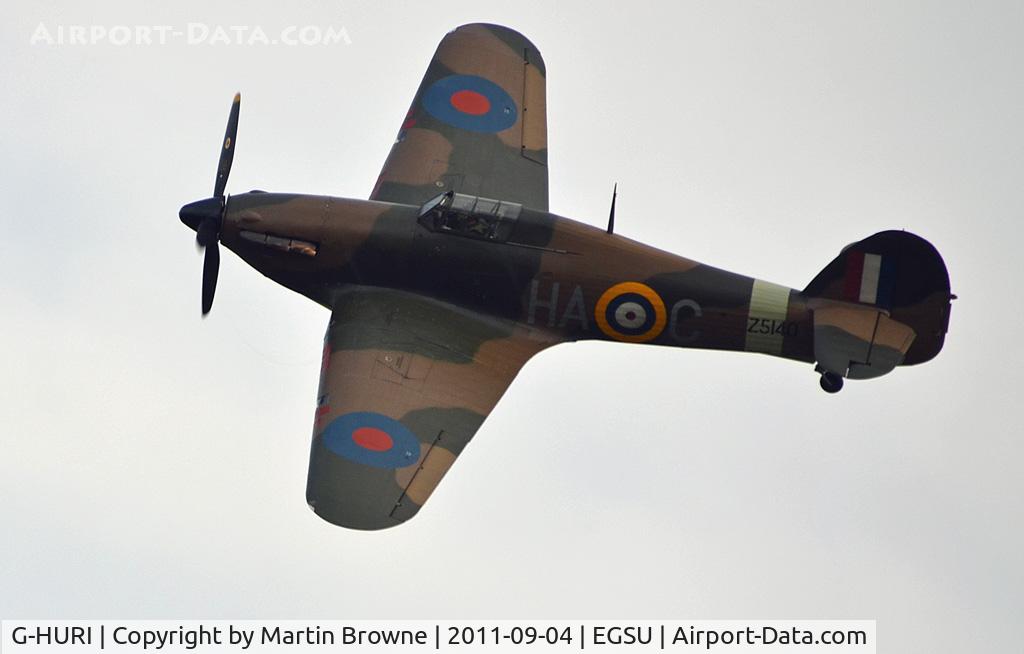 G-HURI, 1942 Hawker (CCF) Hurricane Mk12A C/N 72036, THE LONG END ON A DULL AND RAINY DAY