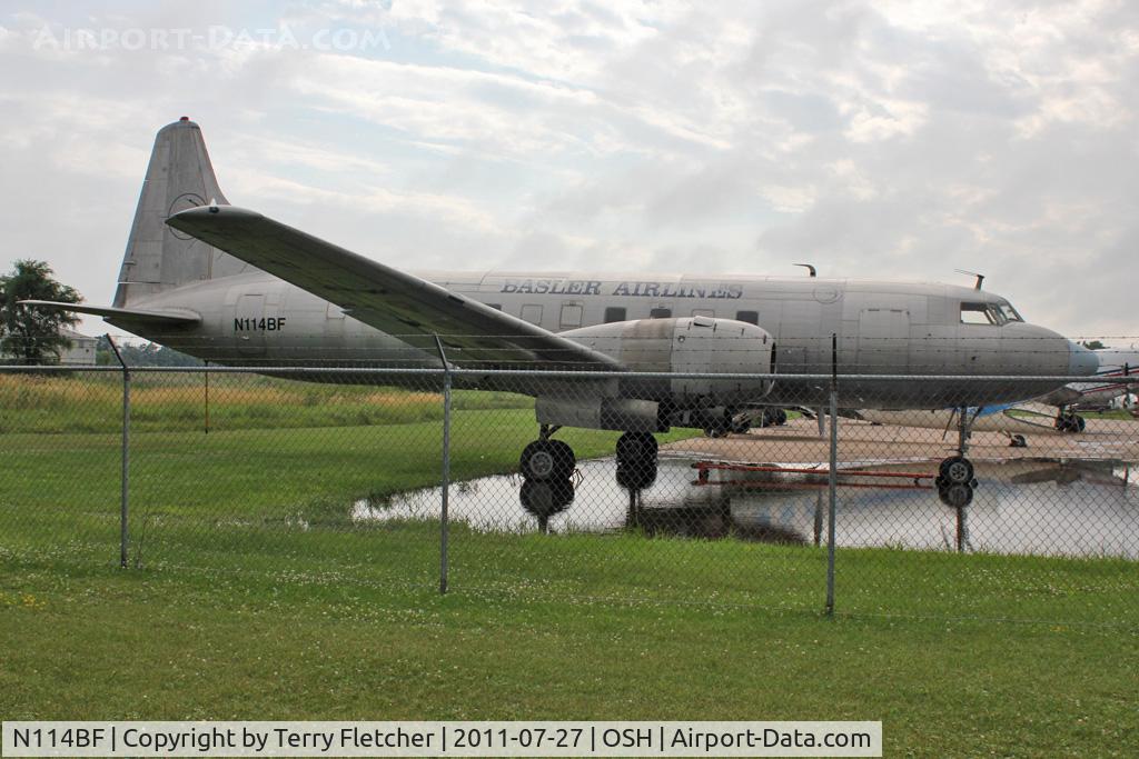 N114BF, 1955 Convair 340 C/N 146, In Baslers yard at Oshkosh