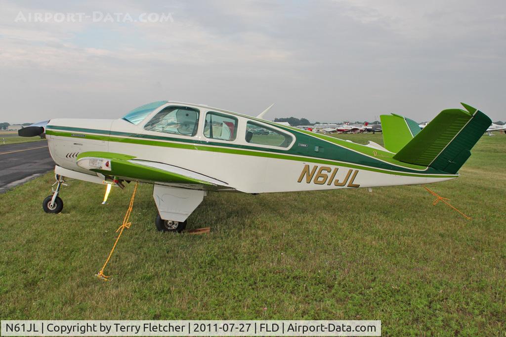N61JL, 1974 Beech V35B Bonanza C/N D-9576, At Fond Du Lac WI - during 2011 Oshkosh week