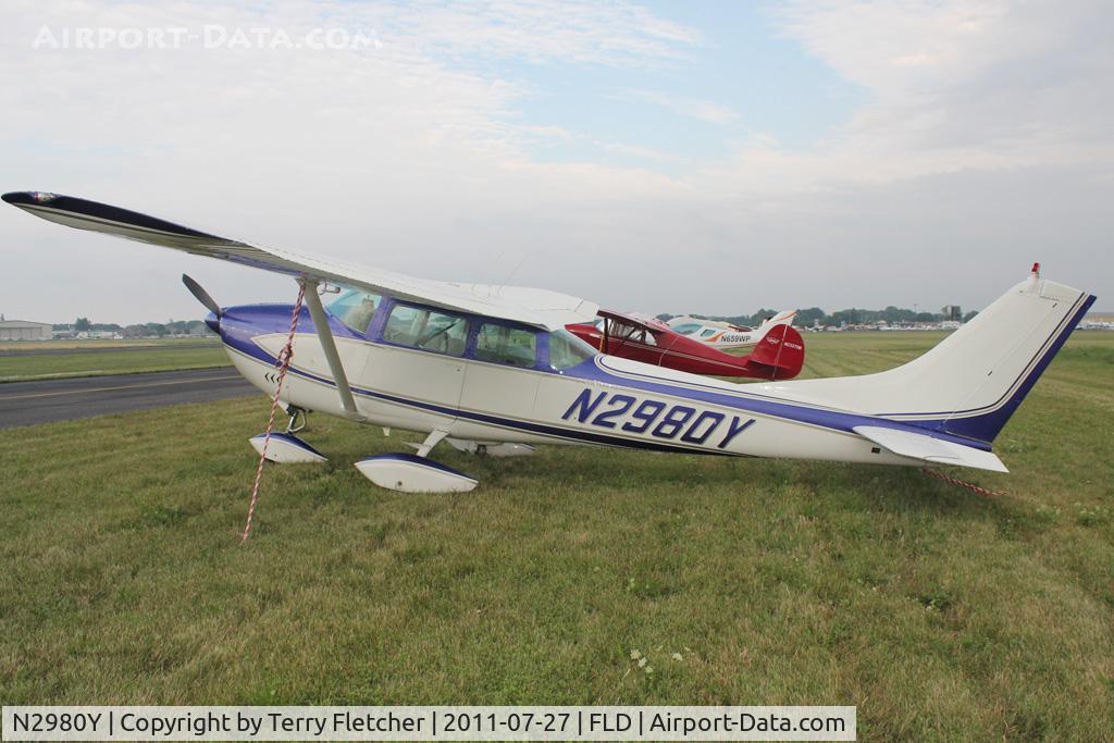 N2980Y, 1962 Cessna 182E Skylane C/N 18253980, At Fond Du Lac WI - during 2011 Oshkosh week
