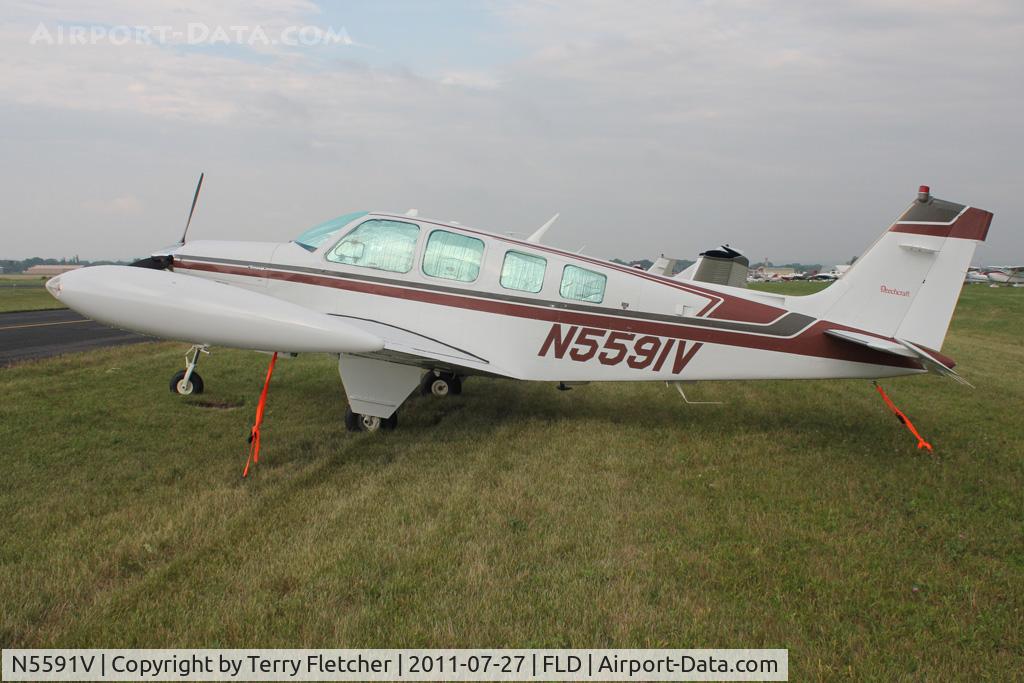 N5591V, 1989 Beech A36 Bonanza 36 C/N E-2501, At Fond Du Lac WI - during 2011 Oshkosh week