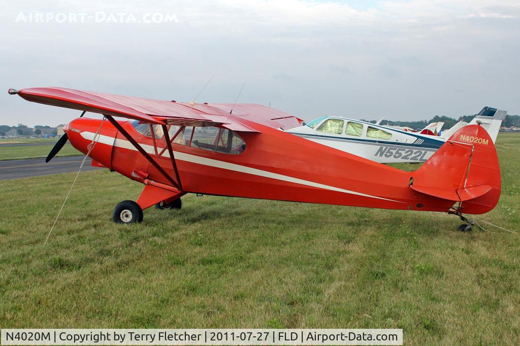 N4020M, 1947 Piper PA-12 Super Cruiser C/N 12-2898, At Fond Du Lac WI - during 2011 Oshkosh week