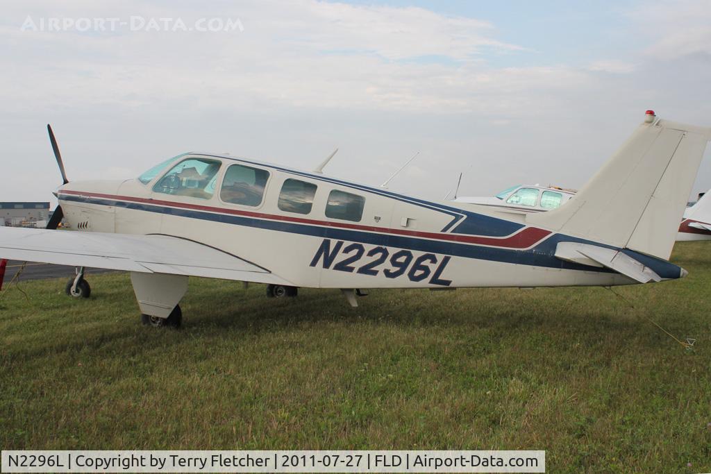 N2296L, 1976 Beech A36 Bonanza 36 C/N E-932, At Fond Du Lac WI - during 2011 Oshkosh week