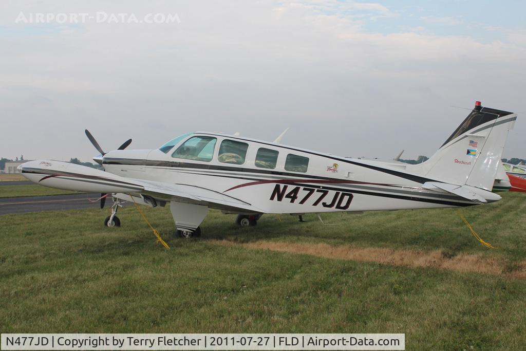 N477JD, 1999 Raytheon Aircraft Company A36 Bonanza C/N E-3289, At Fond Du Lac WI - during 2011 Oshkosh week