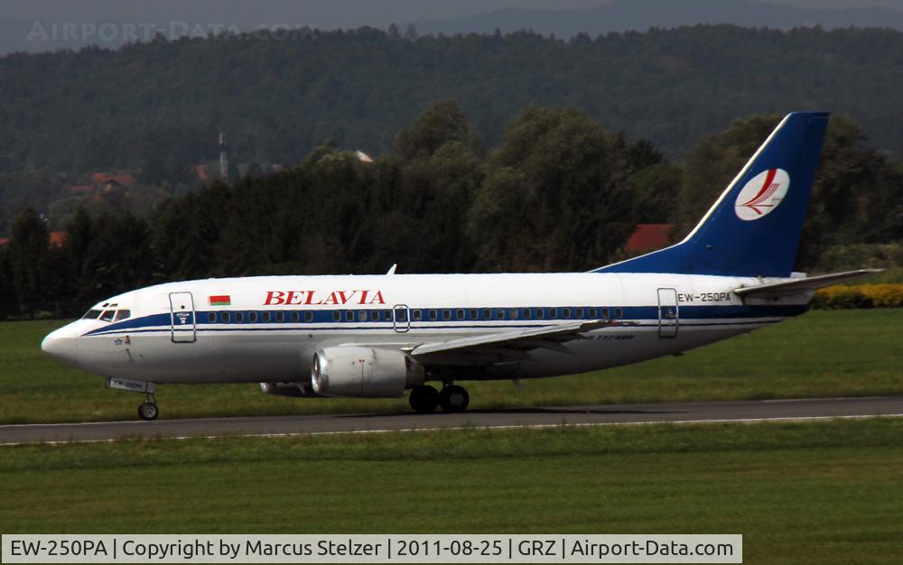 EW-250PA, 1995 Boeing 737-524 C/N 26319, Belavia Boeing 737-500 takeoff from GRZ