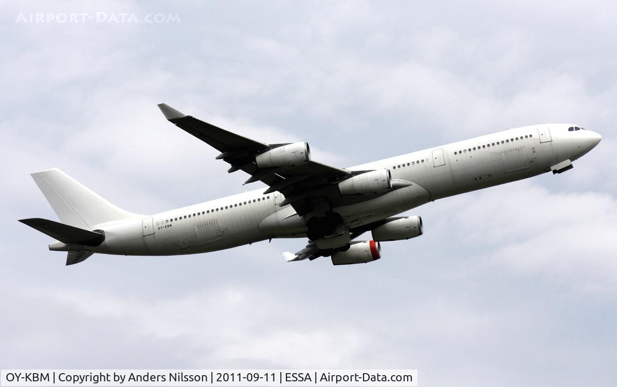 OY-KBM, 2002 Airbus A340-313X C/N 450, Departing for Miyazaki as 5K651.