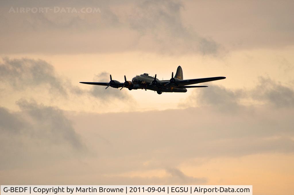 G-BEDF, 1944 Boeing B-17G Flying Fortress C/N 8693, A REASONABLE SUNSET AFTER A DULL AND RAINY DAY
