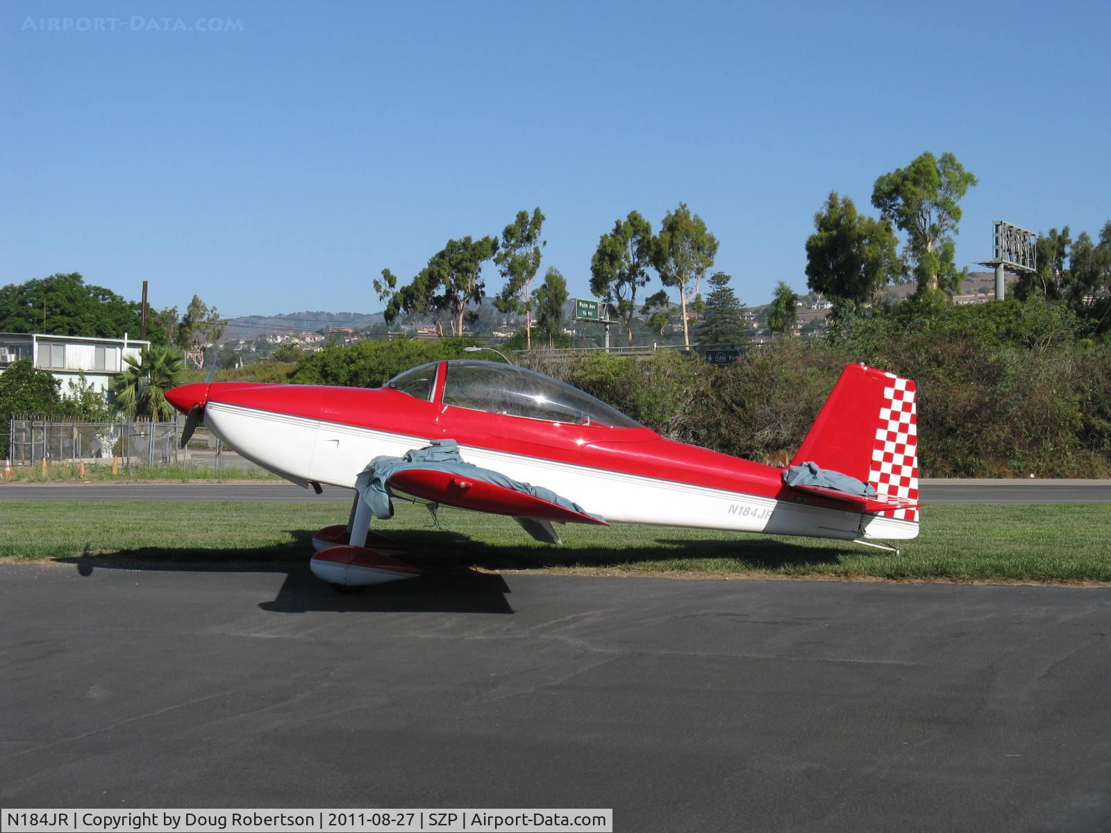 N184JR, 2001 Vans RV-8 C/N 81166, 2001 Rausch VAN's RV-8, Lycoming IO-360 A&C 200 Hp