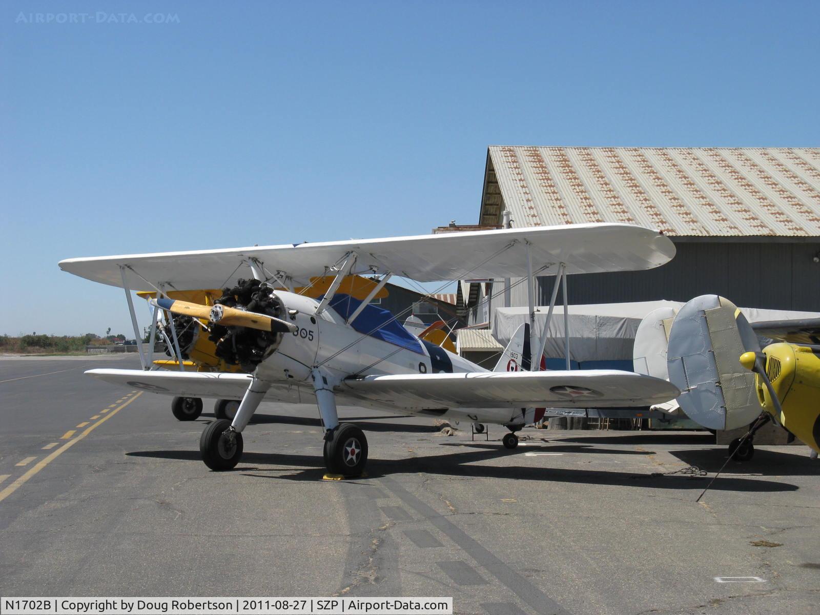 N1702B, 1942 Boeing PT-13D Kaydet (E75) C/N 75-5903, 1942 Boeing Stearman PT-13D 'Ruthies Doll', Continental W670 220 Hp