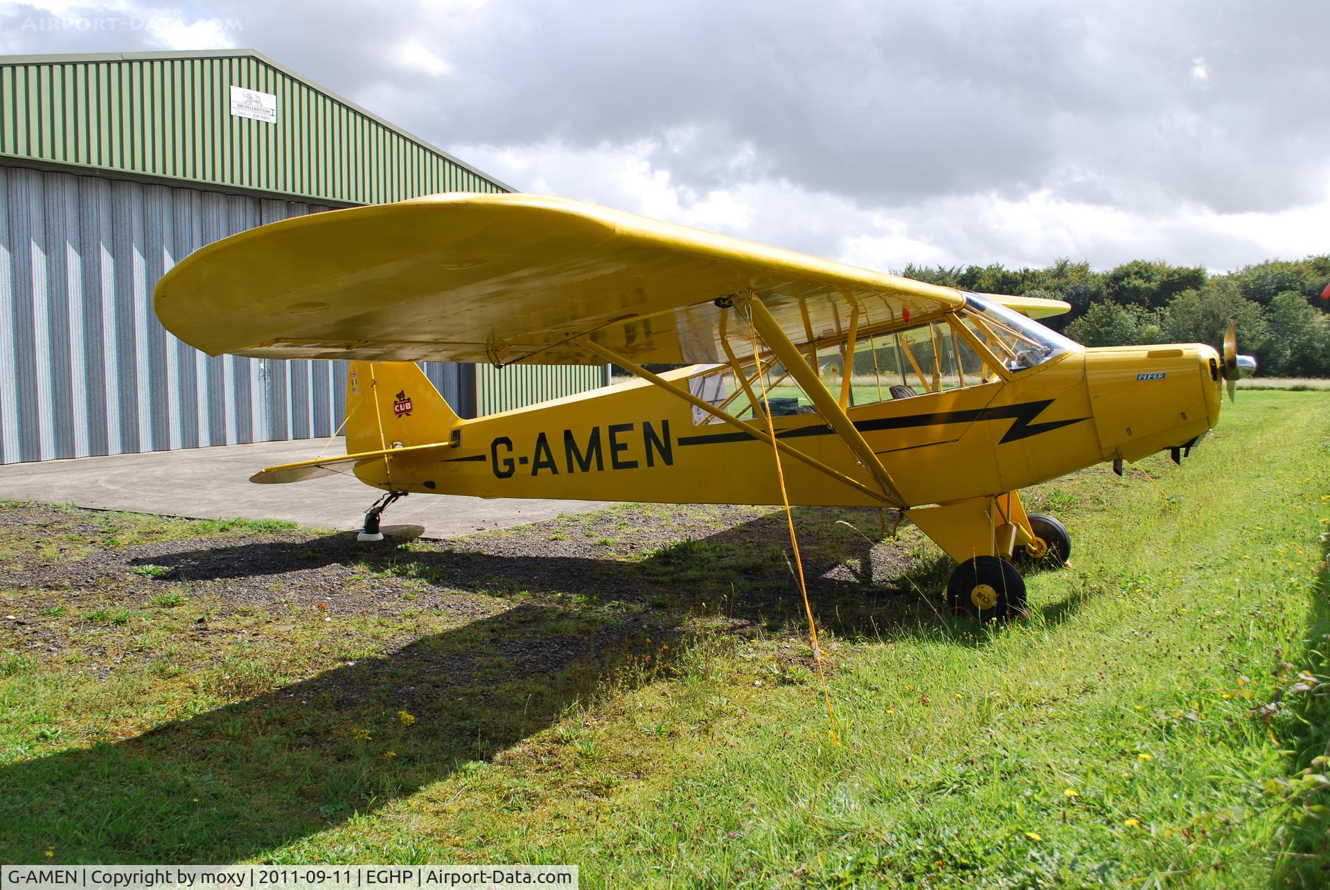 G-AMEN, 1952 Piper L-18C Super Cub C/N 18-1998, Piper L18C Super Cub at Popham.