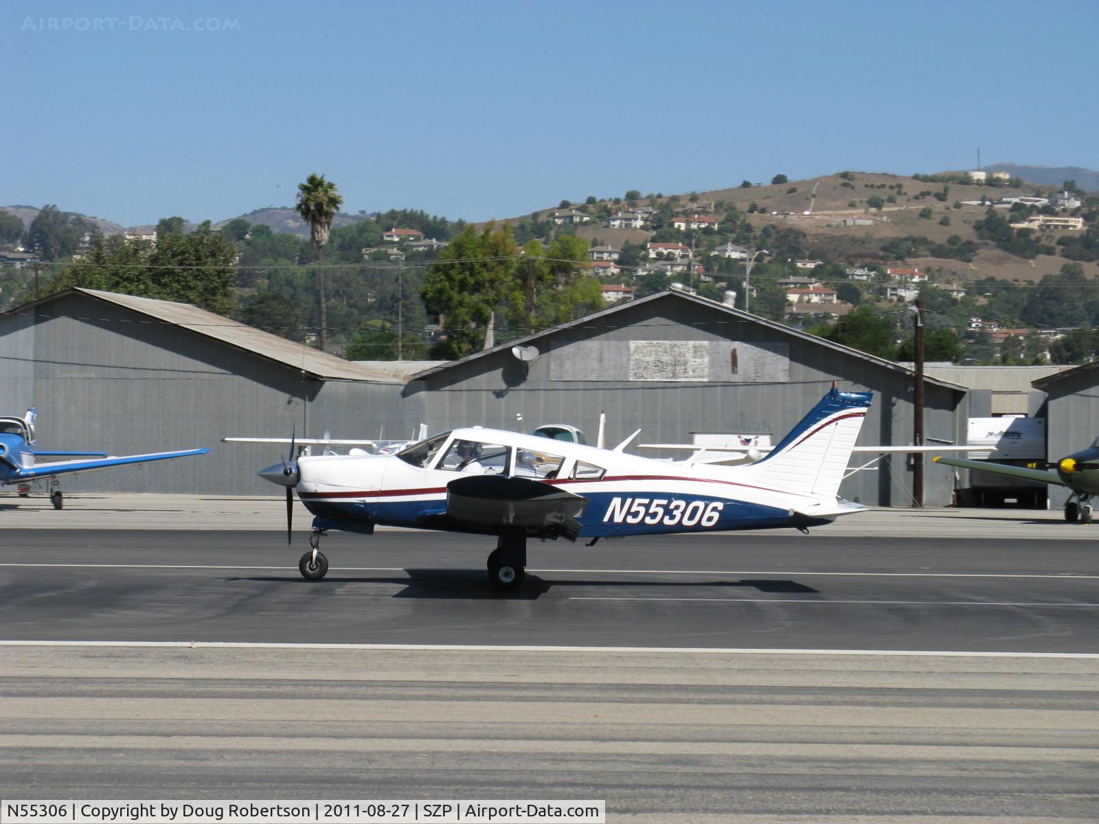 N55306, 1973 Piper PA-28R-200 C/N 28R-7335212, 1973 Piper PA-28R-200B ARROW II, Lycoming O-360-C1C 200 Hp, landing roll Rwy 22