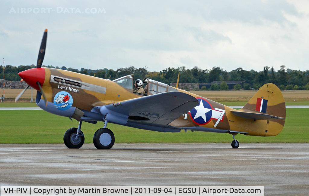 VH-PIV, 1942 Curtiss P-40F Warhawk C/N 19503, DULL AND RAINY DAY