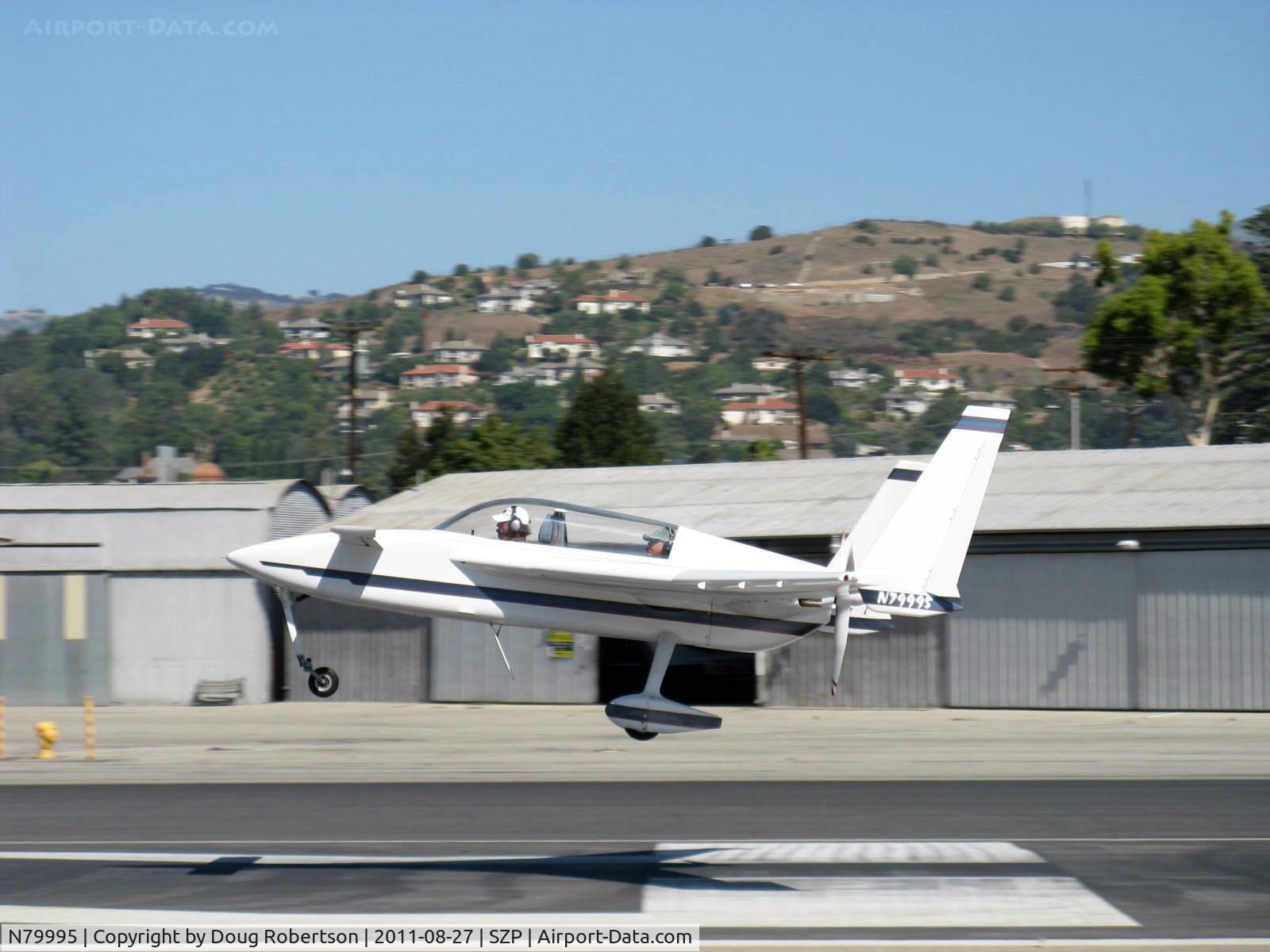 N79995, 1994 Rutan Long-EZ C/N 1897-L, 1994 Wade LONG EZE, Lycoming O-320 150 Hp pusher, landing Rwy 22