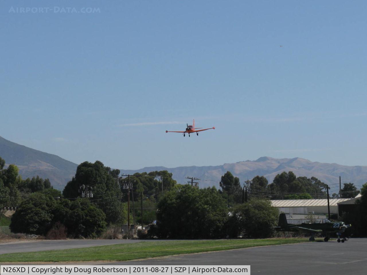 N26XD, 1987 SIAI-Marchetti F-260C C/N 40-016, 1987 SIAI Marchetti F.260C, Lycoming O-540-B4A5 260 Hp, on final Rwy 22