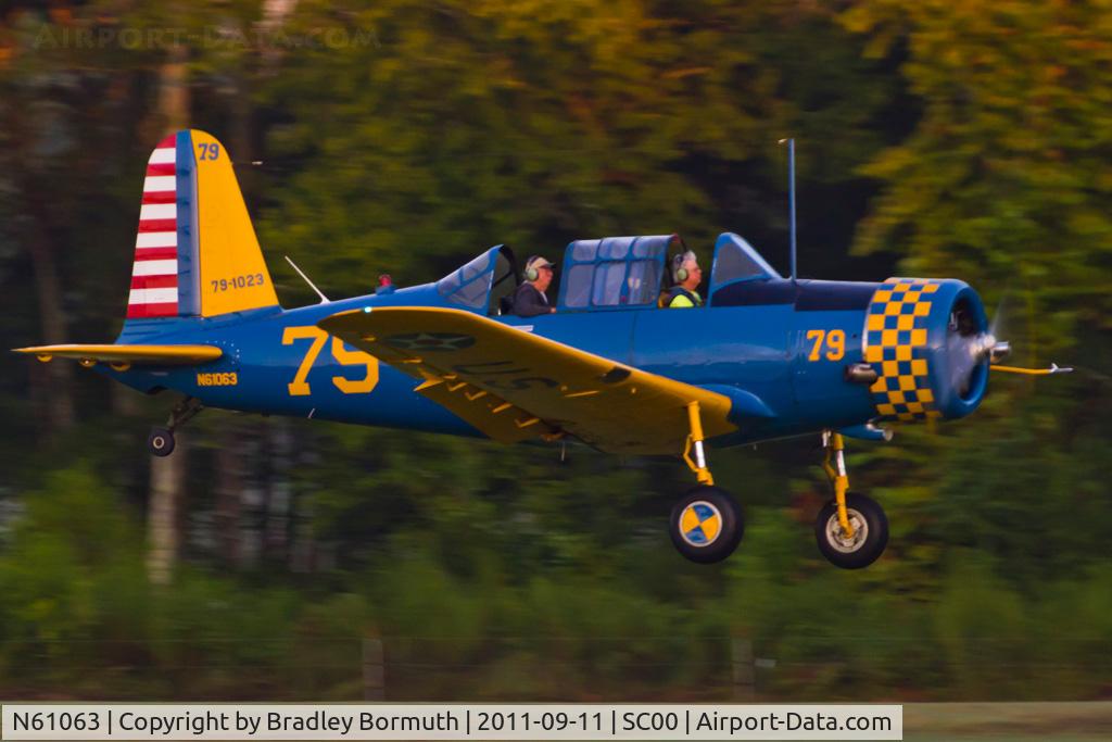 N61063, 1944 Consolidated Vultee BT-13B (SNV-2) C/N 79-1023, Triple Tree Fly-In 2011