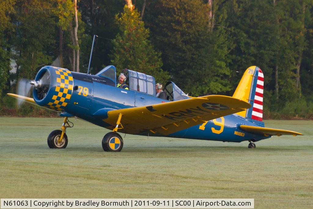 N61063, 1944 Consolidated Vultee BT-13B (SNV-2) C/N 79-1023, Triple Tree Fly-In 2011