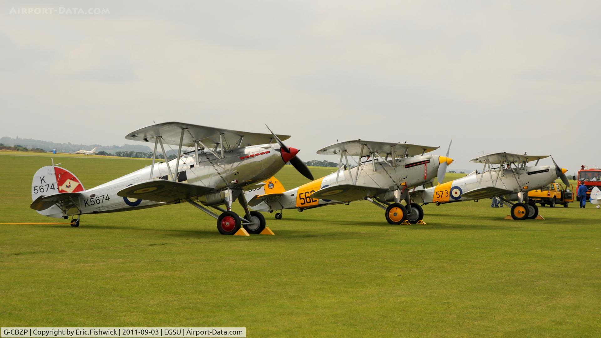 G-CBZP, 1935 Hawker Fury 1 C/N 41H-67550, 5. 'Reborn' K5674 with a pair of Hawker Nimrods at The Duxford Air Show, September 2011