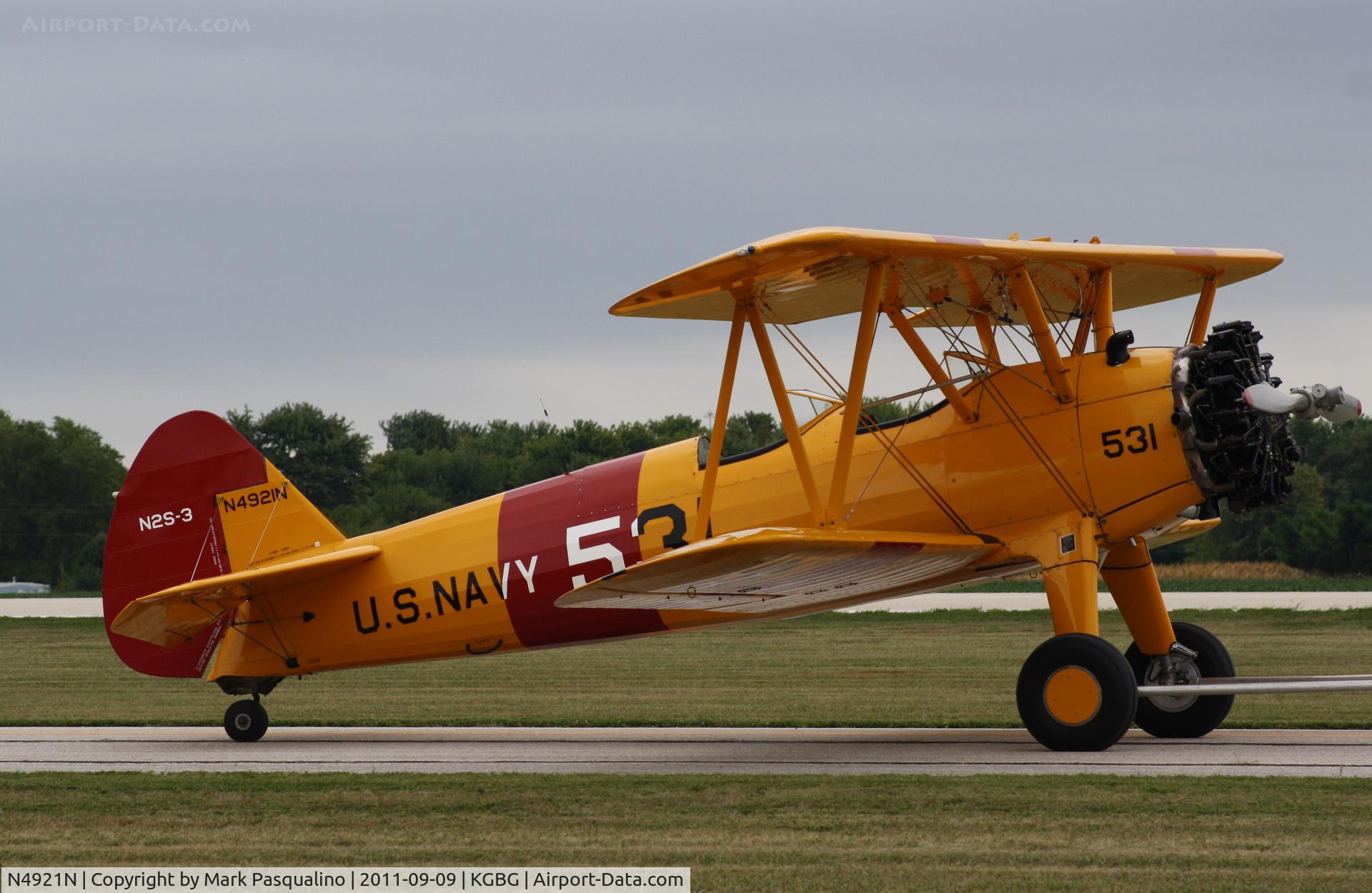 N4921N, 1943 Boeing A75N1(PT17) C/N 75-8264, Stearman