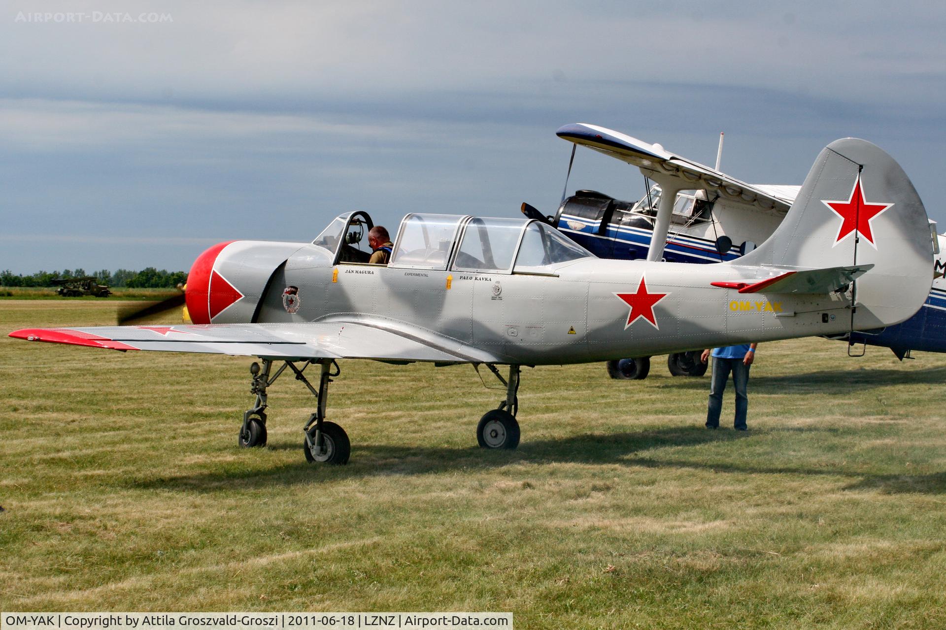 OM-YAK, 1996 Yakovlev (Aerostar) Yak-52 C/N 9611910, Nové Zámky Airport - Slovakia (Slovak Republik) SK