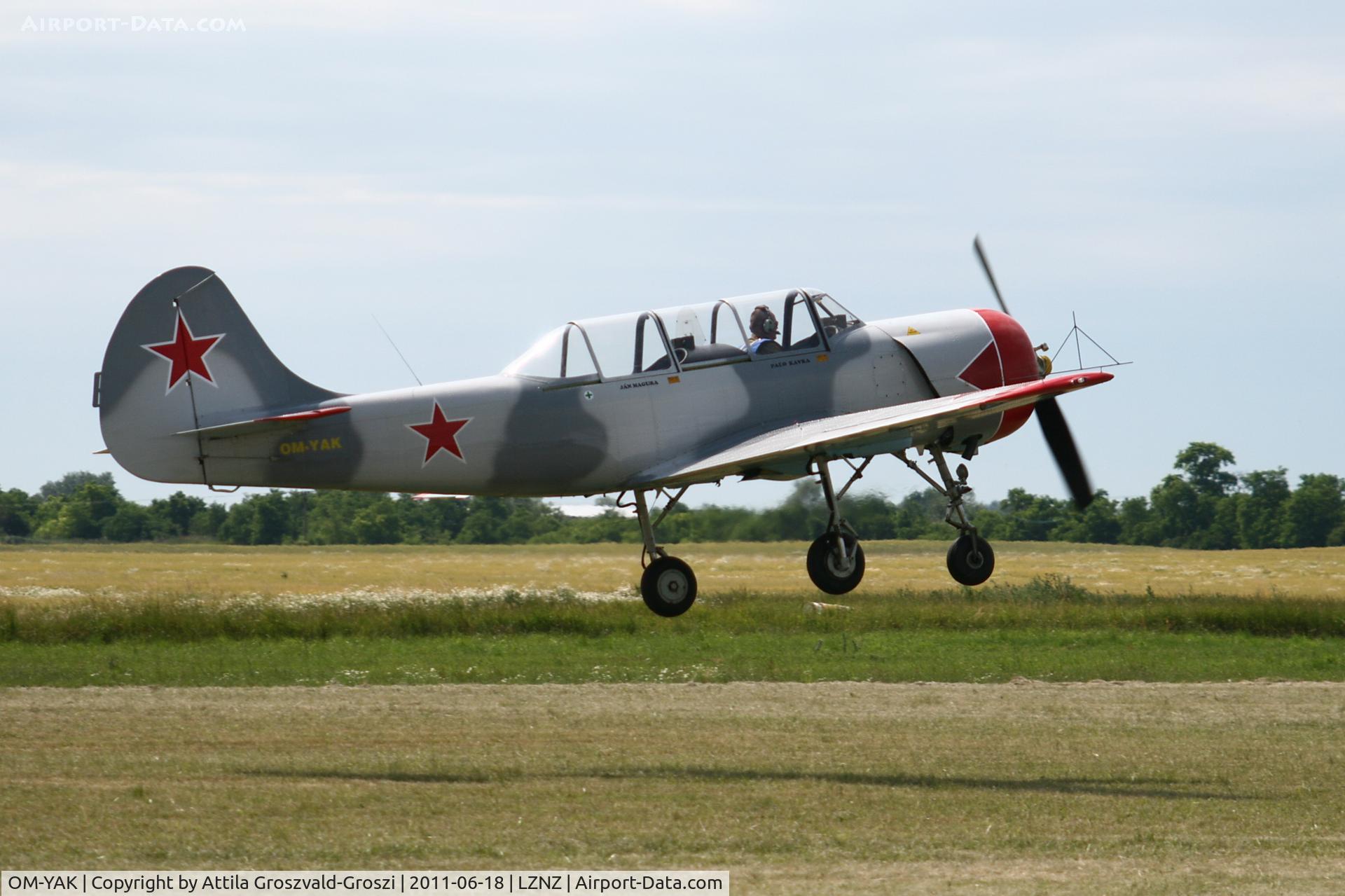 OM-YAK, 1996 Yakovlev (Aerostar) Yak-52 C/N 9611910, Nové Zámky Airport - Slovakia (Slovak Republik) SK