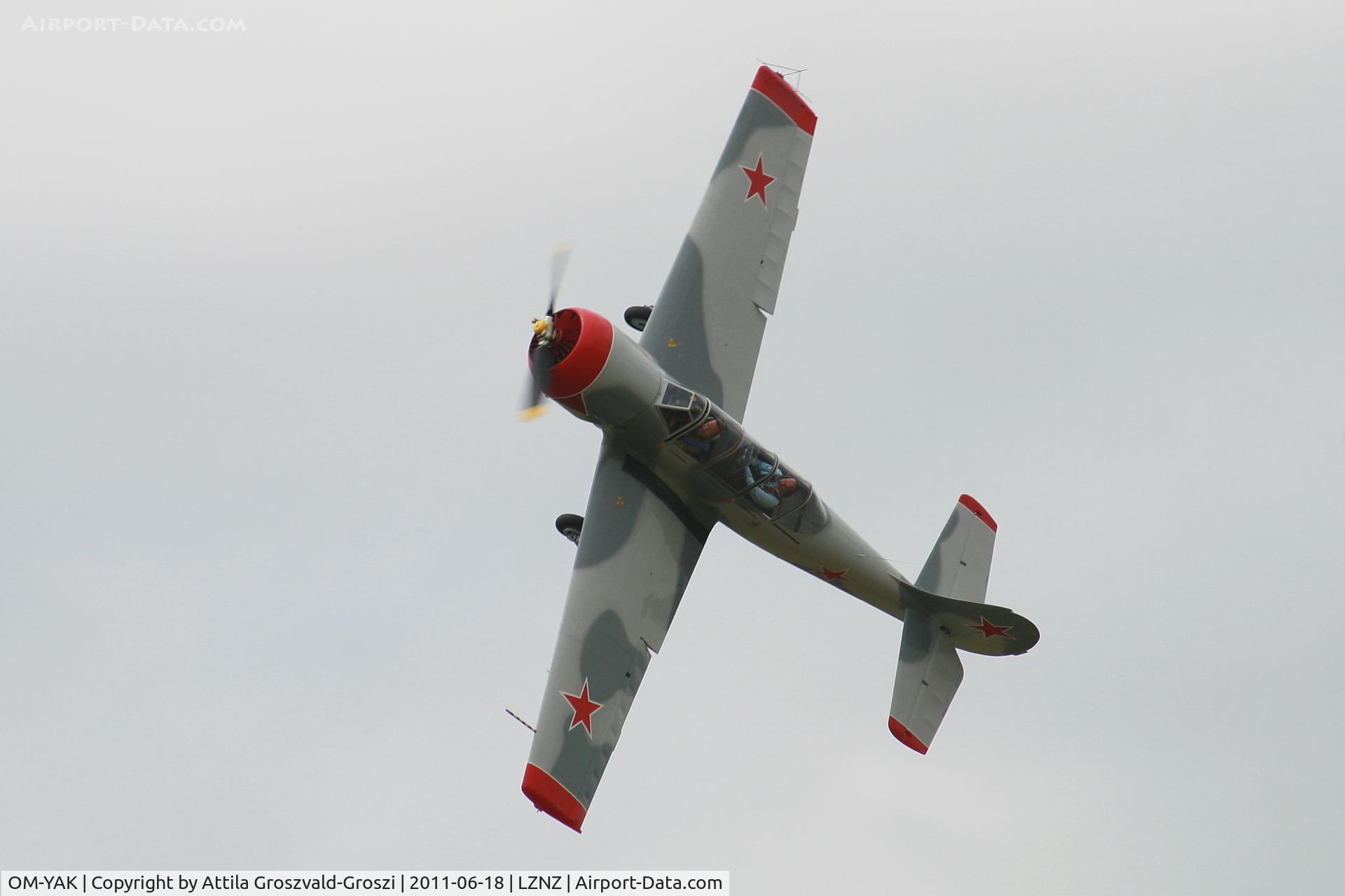 OM-YAK, 1996 Yakovlev (Aerostar) Yak-52 C/N 9611910, Nové Zámky Airport - Slovakia (Slovak Republik) SK