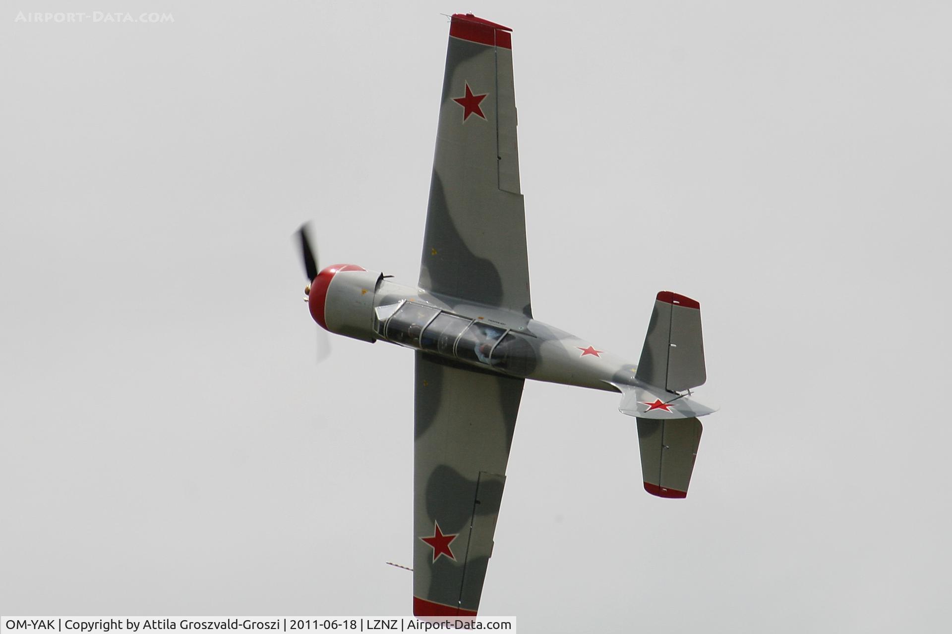 OM-YAK, 1996 Yakovlev (Aerostar) Yak-52 C/N 9611910, Nové Zámky Airport - Slovakia (Slovak Republik) SK