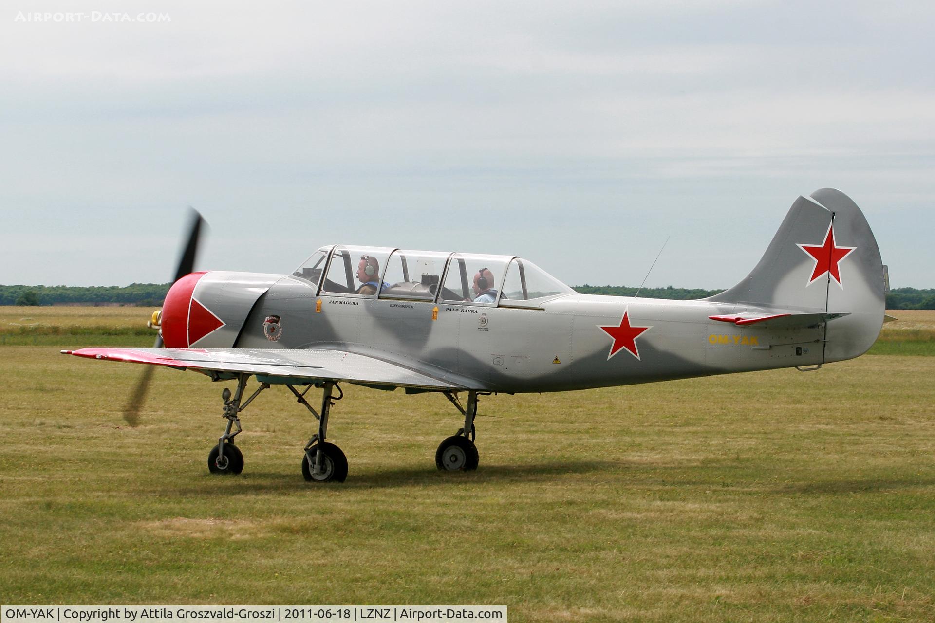 OM-YAK, 1996 Yakovlev (Aerostar) Yak-52 C/N 9611910, Nové Zámky Airport - Slovakia (Slovak Republik) SK