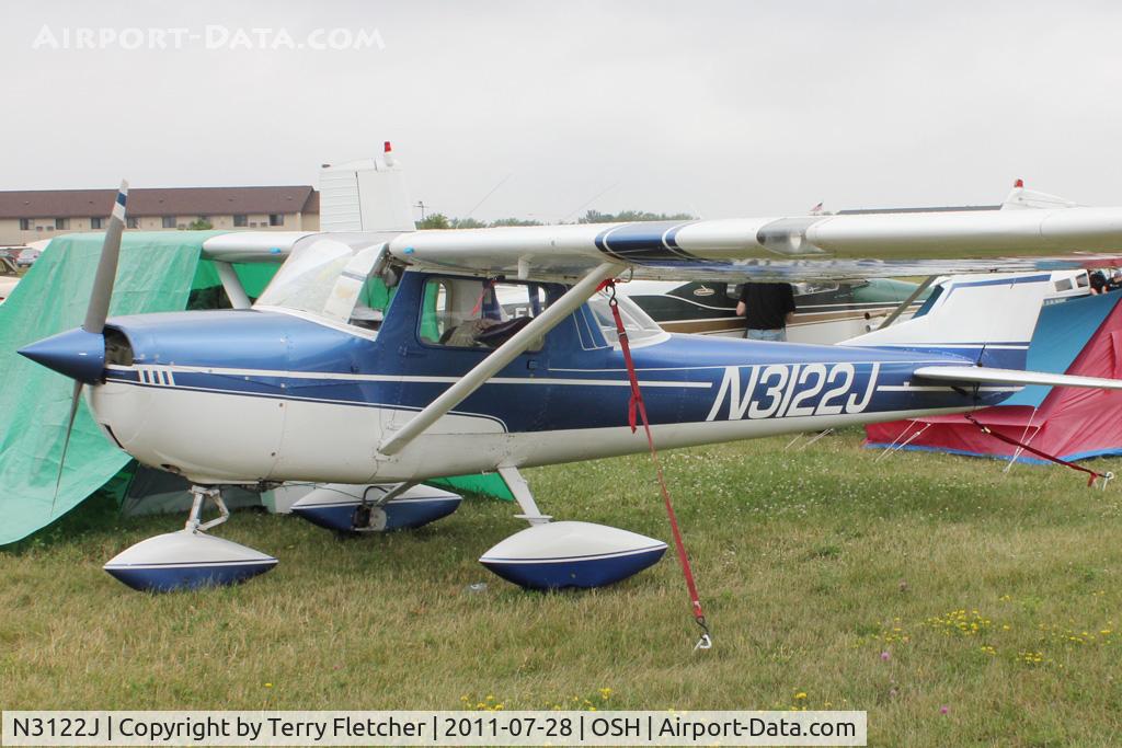 N3122J, 1966 Cessna 150G C/N 15065822, Aircraft in the camping areas at 2011 Oshkosh