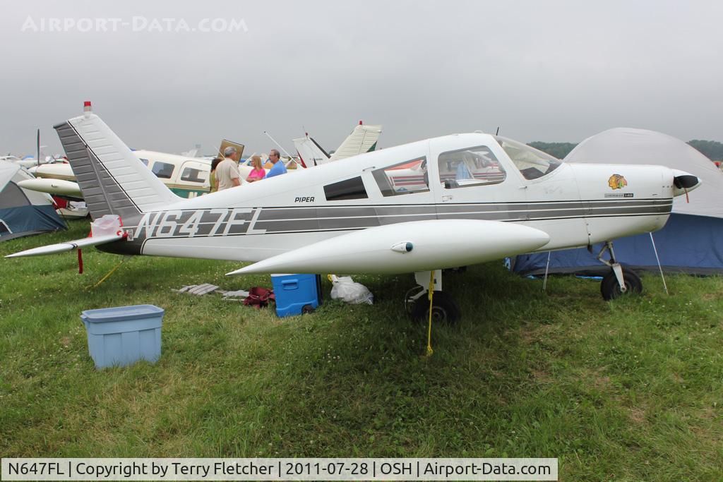 N647FL, 1971 Piper PA-28-140 C/N 28-7125555, Aircraft in the camping areas at 2011 Oshkosh