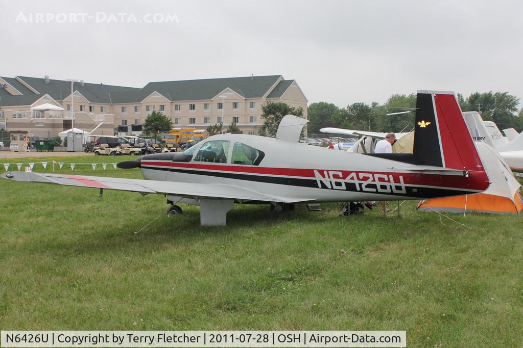 N6426U, 1962 Mooney M20C Ranger C/N 2173, Aircraft in the camping areas at 2011 Oshkosh